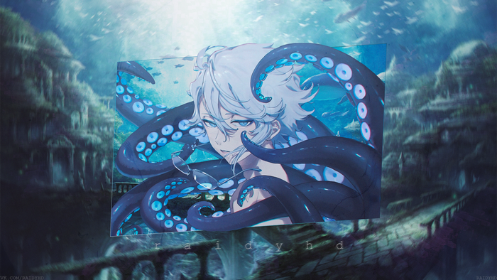 Anime boy with tentacles 4K