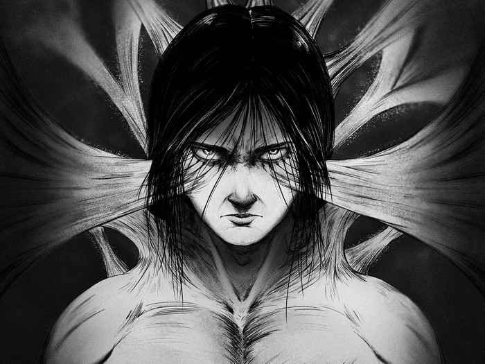 Eren Yeager Intense Close-Up Art