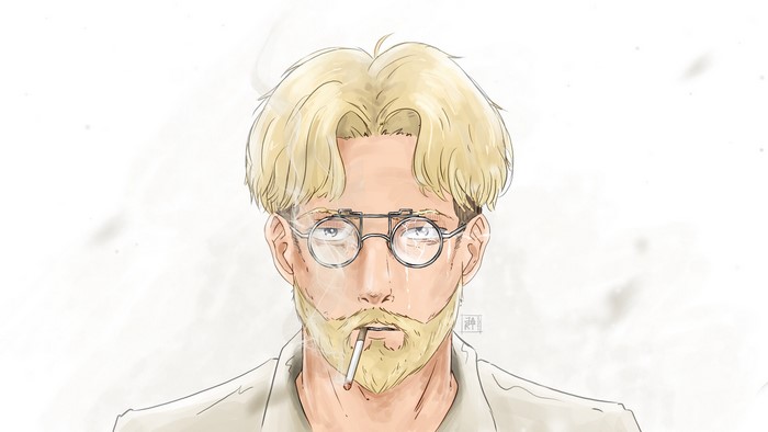 Zeke Yeager from Attack On Titan smoking