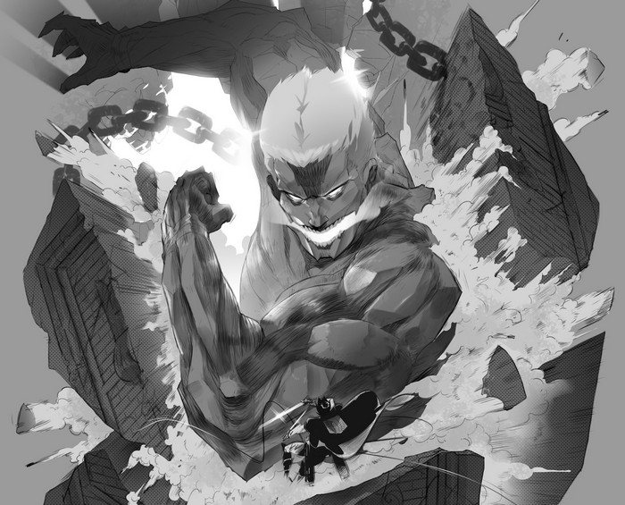 Attack On Titan HD, Armored Titan, Eren Yeager, Reiner Braun, HD