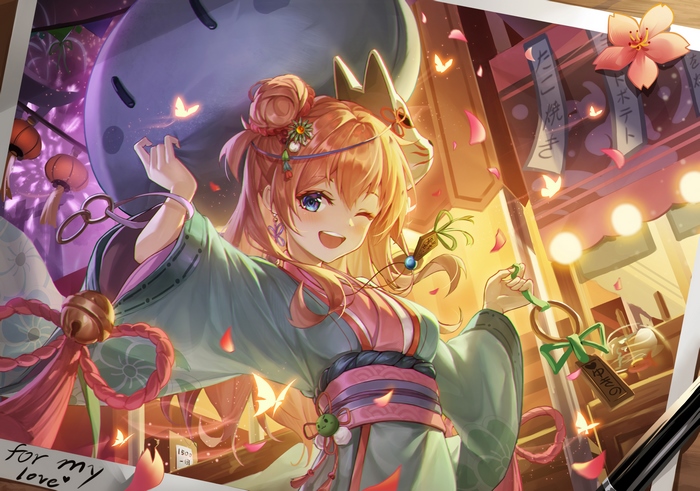 Yui Yuigahama at a Japanese Festival