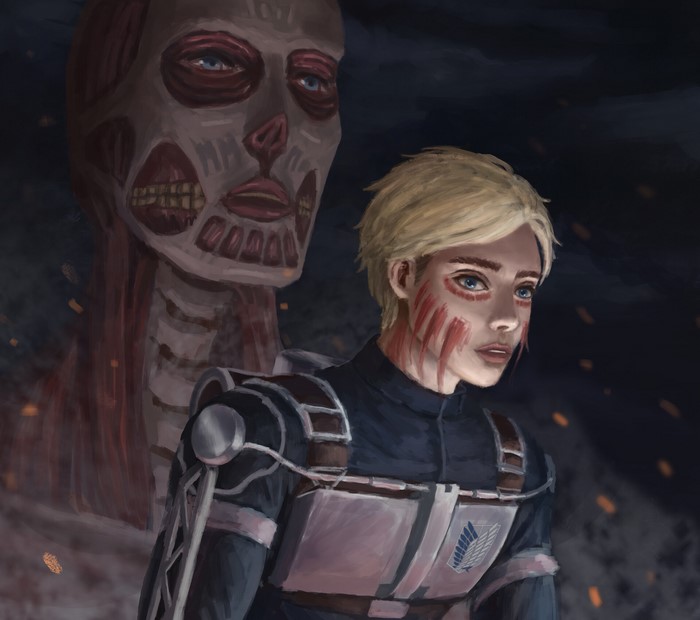 Armin Arlert and the Colossal Titan