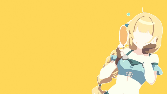 Ingrid from Fire Emblem holding a corn dog