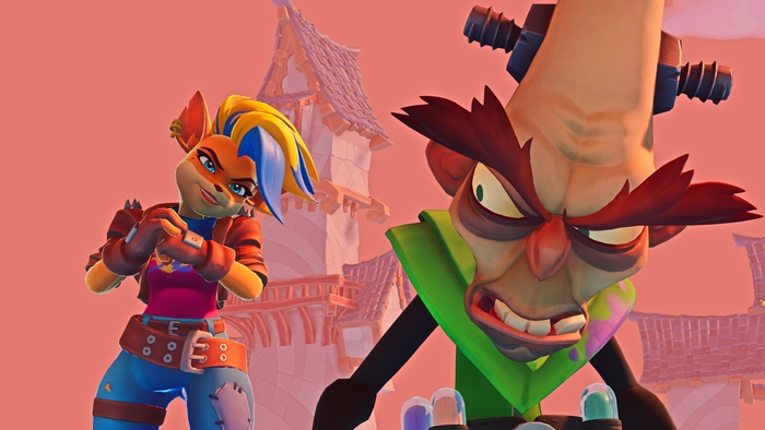Tawna and Dr. Neo Cortex from Crash Bandicoot 4