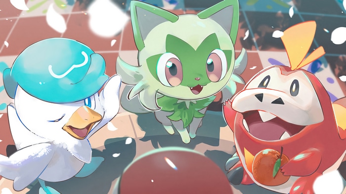 Pokemon Scarlet and Violet: Quaxly, Sprigatito, Fuecoco