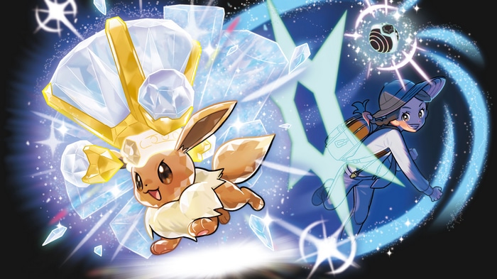 Eevee and Juliana Terastal Pokemon Scarlet and Violet 4K