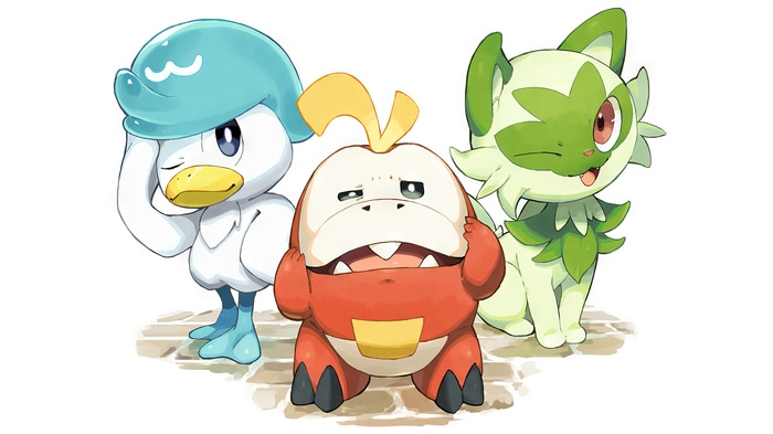 Pokemon Scarlet and Violet: Quaxly, Fuecoco, and Sprigatito