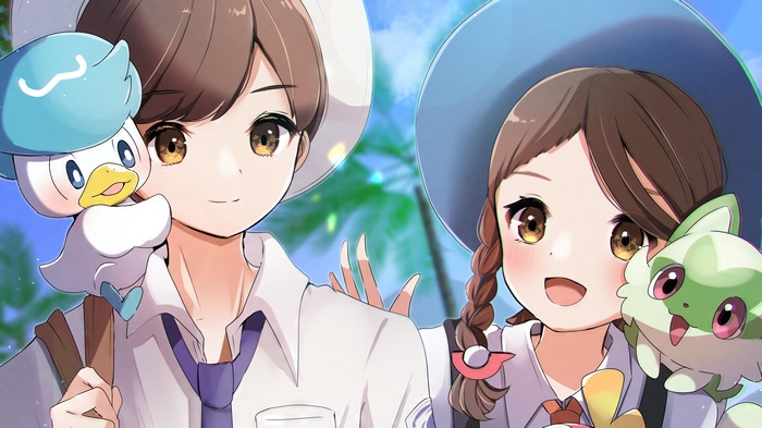 Pokemon Scarlet and Violet: Quaxly, Sprigatito, Juliana, Florian