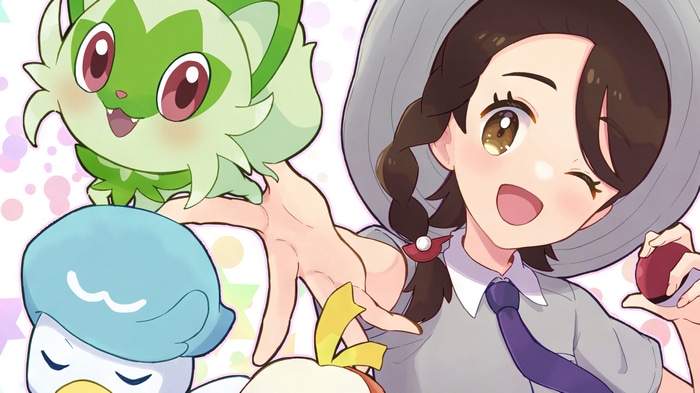 Pokemon Scarlet and Violet Juliana Sprigatito Fuecoco Quaxly 4K