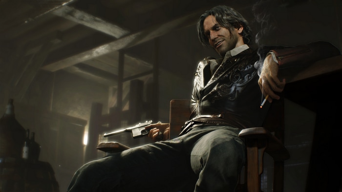 Luis Serra from Resident Evil 4 holding a gun