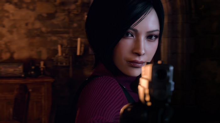 Ada Wong from Resident Evil 4 holding a gun