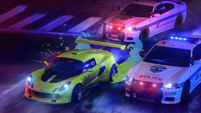 Need for Speed Unbound 4K car chase