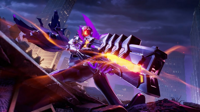 Jhin from League of Legends with a large weapon