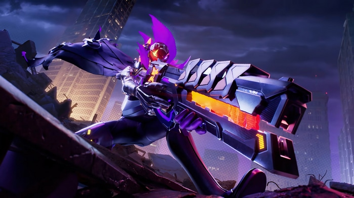 Jhin from League of Legends with a large gun