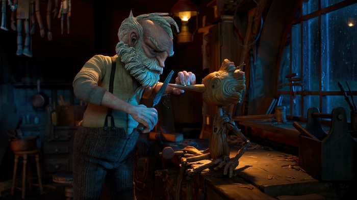 Geppetto Carving Pinocchio in 4K