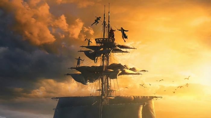 Peter Pan and Wendy on a Pirate Ship 4K