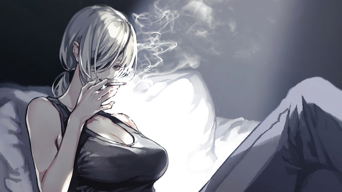 Quanxi from Chainsaw Man smoking 4K