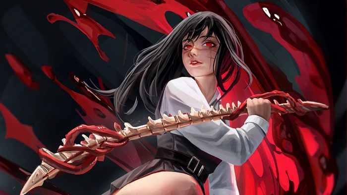 War Devil from Chainsaw Man holding a bone weapon