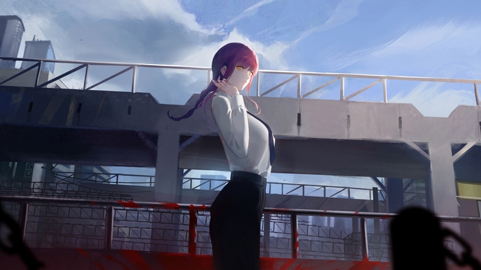 Chainsaw Man: Makima in a Cityscape