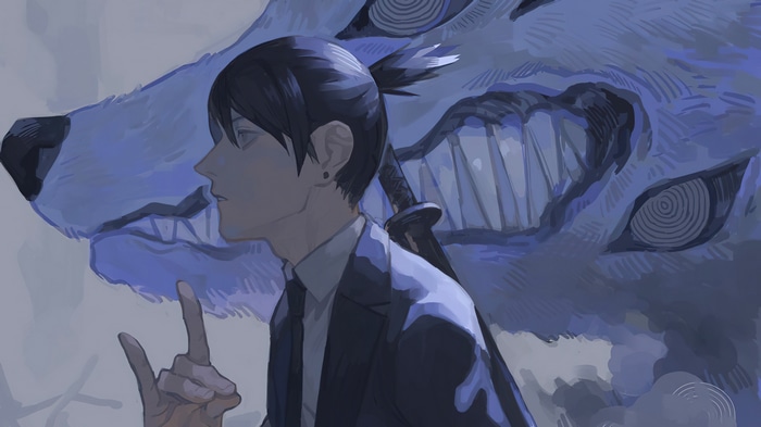 Aki Hayakawa and the Devil Dog from Chainsaw Man 4K