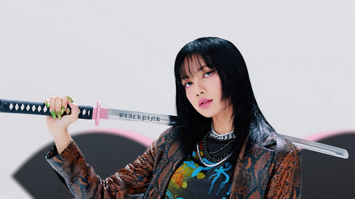Lisa from BLACKPINK holding a katana