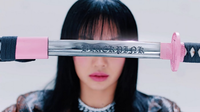 BLACKPINK member holding a katana