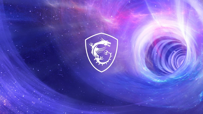 MSi Logo in a Cosmic Wormhole 4K
