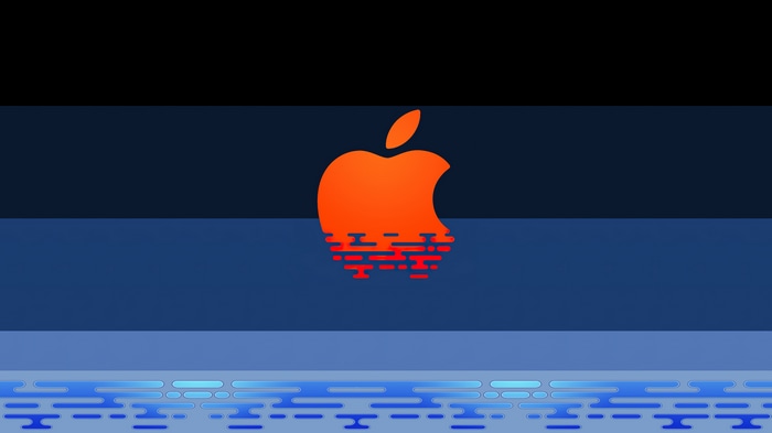 Apple Logo Reflected in Water