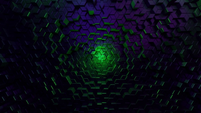 Razer Logo on Hexagonal Pattern 4K