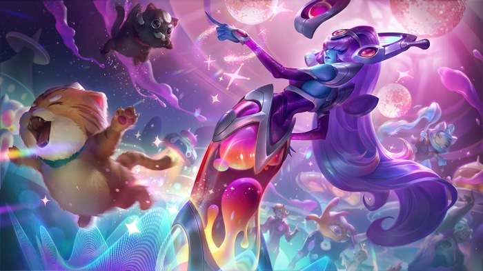 Space Groove Lissandra and her cosmic pets in 4K