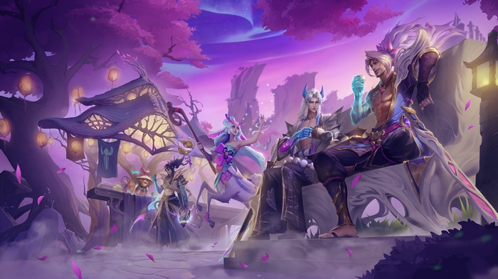 Spirit Blossom Yasuo, Yone, Lillia, Thresh, and Teemo in 4K