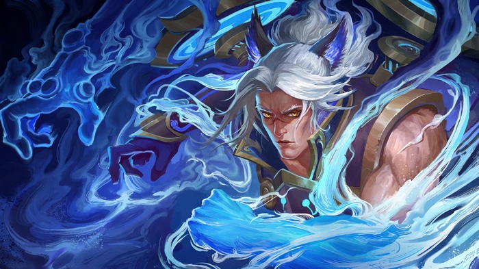 Sett with Blue Dragon Spirit 4K