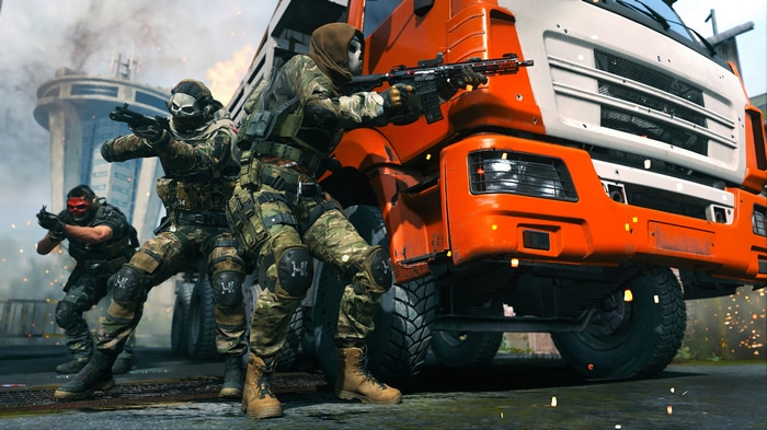 Call of Duty: Modern Warfare 2 soldiers near a truck