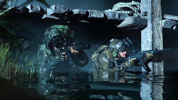 Call of Duty: Modern Warfare 2 soldiers in water