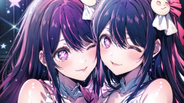 Ai Hoshino and Aqua Hoshino from Oshi no Ko