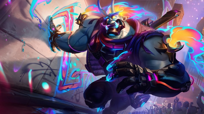 Street Demon Dr. Mundo Splash Art 4K