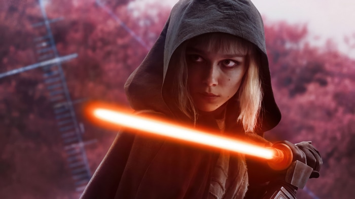 Shin Hati with Orange Lightsaber in Star Wars 4K