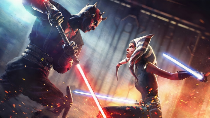 Darth Maul and Ahsoka Tano in Star Wars 4K