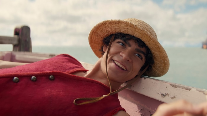 Monkey D. Luffy in a Straw Hat on a Boat 4K