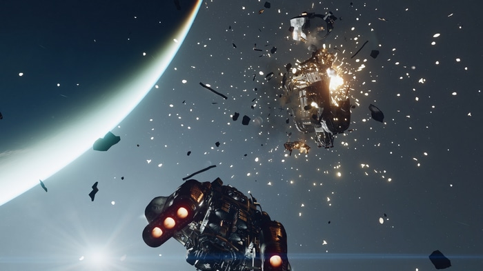 Starfield Spaceship Battle 4K