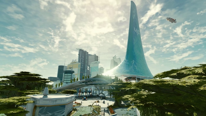 Starfield 4K futuristic city with unique architecture