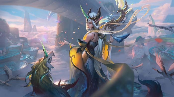 Soraka from League of Legends in Immortal Journey splash art 4K