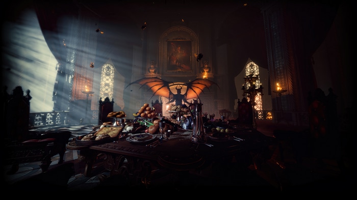 Devil at a Feast in a Gothic Hall 4K