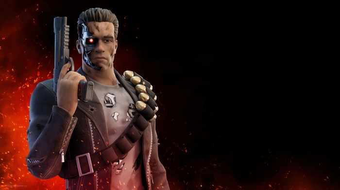 Fortnite Terminator with Gun and Ammo