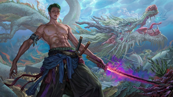 Roronoa Zoro and Dragon in One Piece 4K