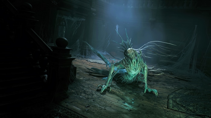 Remnant II Monster in Cobwebbed Room