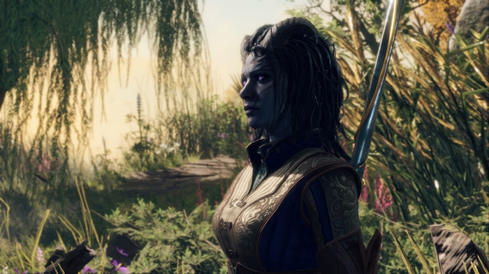 Drow Warrior in a Forest