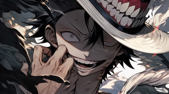 Monkey D. Luffy in a Venom-like form, One Piece 4K