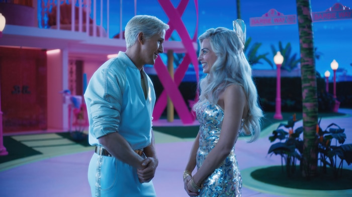 Ryan Gosling and Margot Robbie in Barbie 4K
