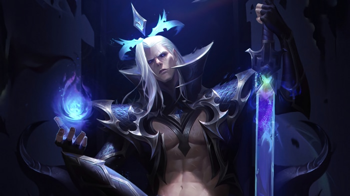 Viego from League of Legends with a glowing sword